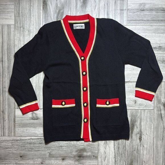 San Remo Petites by Laura Knits Vintage 80’s Cardigan Sweater Small - Picture 1 of 7